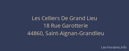 Les Celliers De Grand Lieu