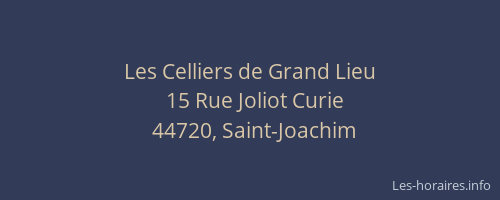Les Celliers de Grand Lieu