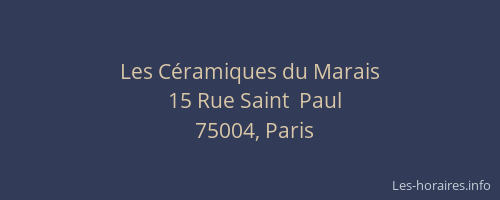 Les Céramiques du Marais