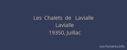 Les  Chalets  de   Lavialle