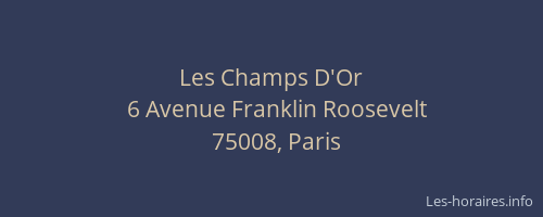 Les Champs D'Or