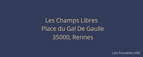 Les Champs Libres