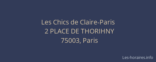 Les Chics de Claire-Paris