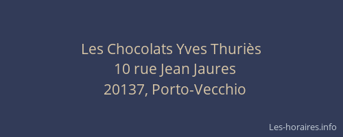 Les Chocolats Yves Thuri&egrave;s