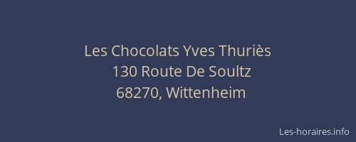 Les Chocolats Yves Thuriès