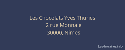 Les Chocolats Yves Thuries