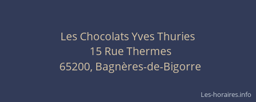 Les Chocolats Yves Thuries