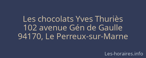 Les chocolats Yves Thuriès