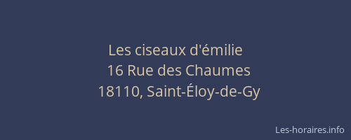 Les ciseaux d'&eacute;milie