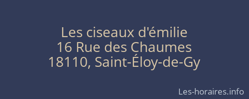 Les ciseaux d'émilie
