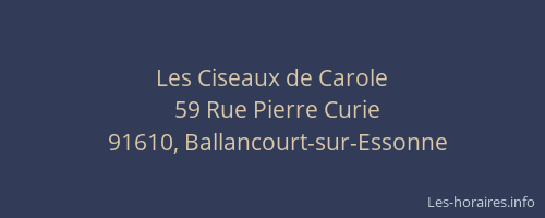 Les Ciseaux de Carole