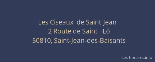 Les Ciseaux  de Saint-Jean