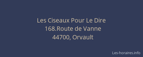 Les Ciseaux Pour Le Dire