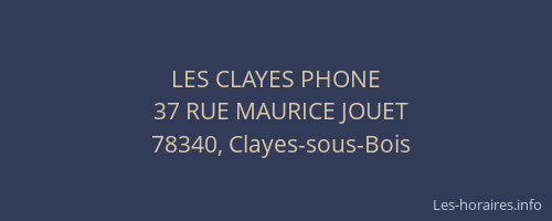 LES CLAYES PHONE