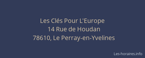 Les Cl&eacute;s Pour L'Europe