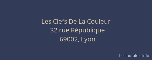 Les Clefs De La Couleur