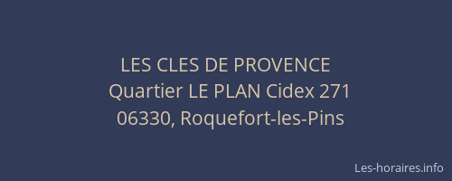 LES CLES DE PROVENCE