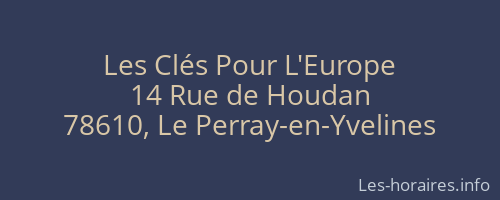 Les Clés Pour L'Europe