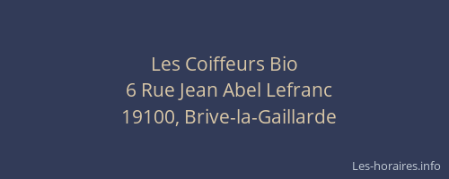Les Coiffeurs Bio