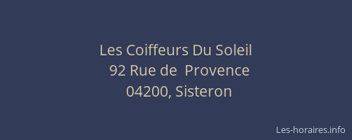 Les Coiffeurs Du Soleil