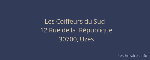 Les Coiffeurs du Sud