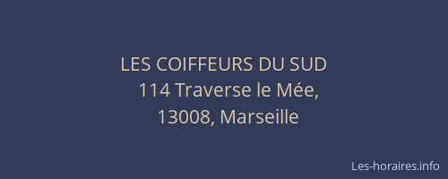 LES COIFFEURS DU SUD