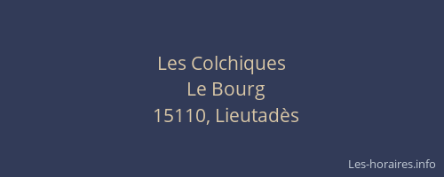 Les Colchiques