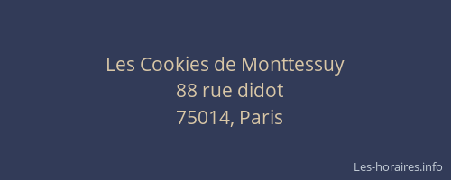 Les Cookies de Monttessuy
