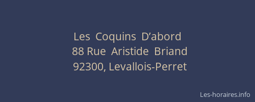 Les  Coquins  D’abord