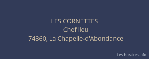 LES CORNETTES