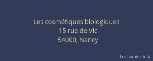 Les cosmétiques biologiques