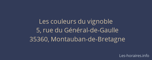 Les couleurs du vignoble