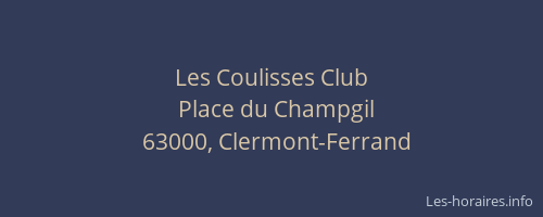 Les Coulisses Club