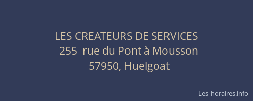 LES CREATEURS DE SERVICES
