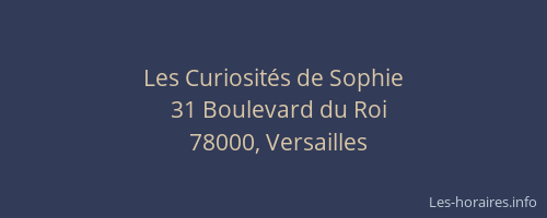Les Curiosités de Sophie