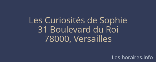 Les Curiosités de Sophie