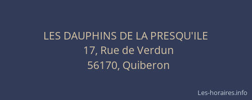 LES DAUPHINS DE LA PRESQU'ILE