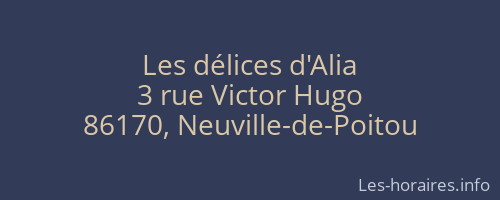 Les d&eacute;lices d'Alia