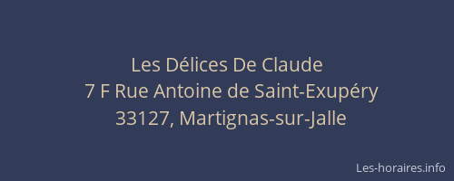 Les D&eacute;lices De Claude