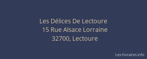 Les D&eacute;lices De Lectoure
