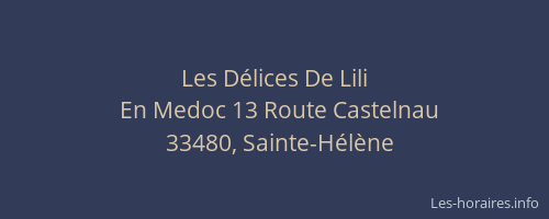 Les D&eacute;lices De Lili