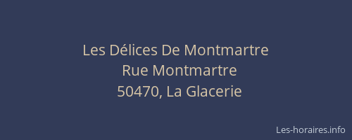 Les D&eacute;lices De Montmartre