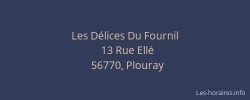 Les D&eacute;lices Du Fournil