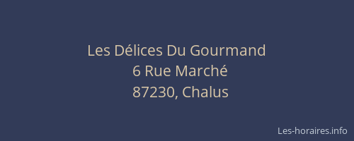 Les D&eacute;lices Du Gourmand