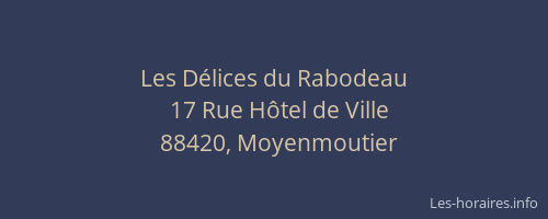 Les D&eacute;lices du Rabodeau