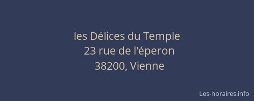 les D&eacute;lices du Temple