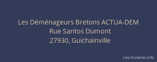 Les Déménageurs Bretons ACTUA-DEM