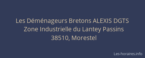 Les D&eacute;m&eacute;nageurs Bretons ALEXIS DGTS