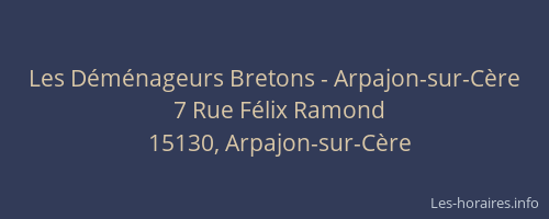 Les Déménageurs Bretons - Arpajon-sur-Cère
