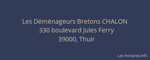 Les D&eacute;m&eacute;nageurs Bretons CHALON